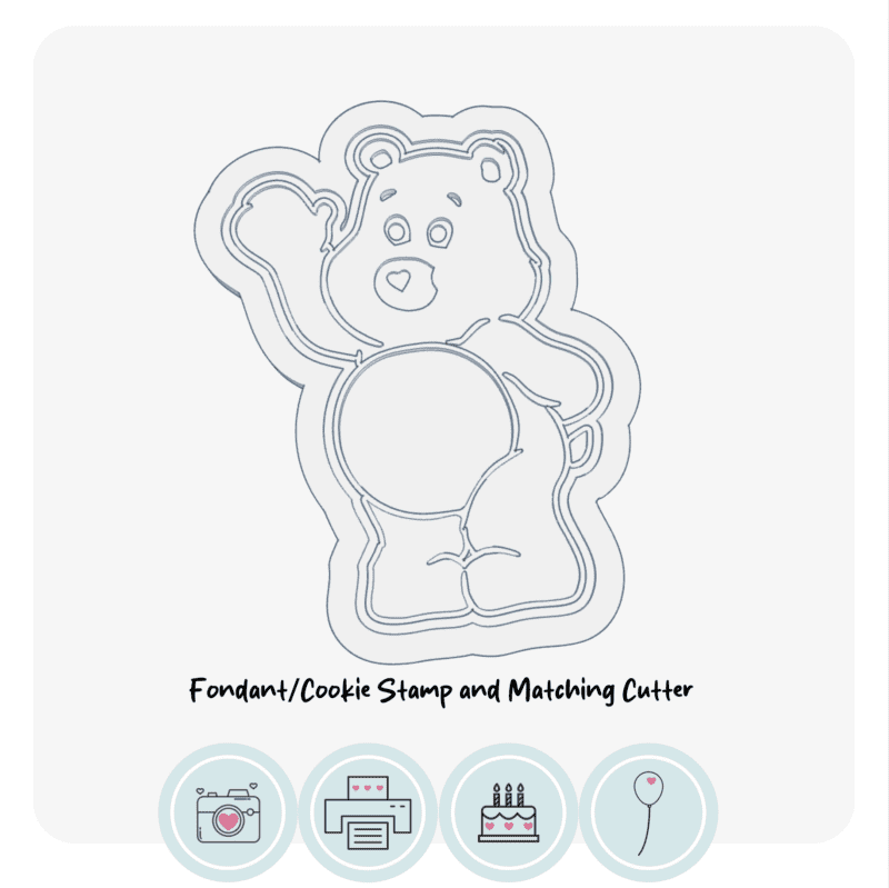 Care Bears Style Fondant Cookie Stamp and Cutter - Image 5